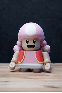Chunky Toadette - Super Mario Bros Kit | No Supports, No AMS, No Glue 3d model