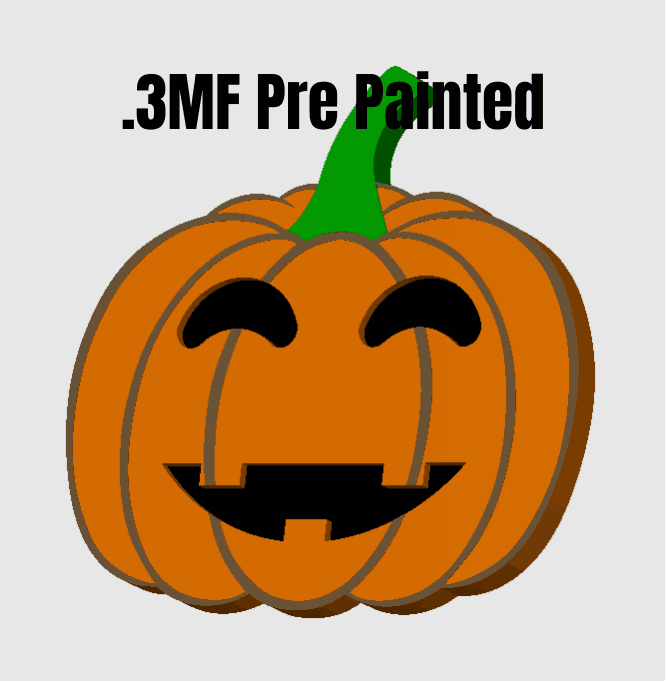 .3MF really happy pumpkin coaster/decoration - Print in place 3d model