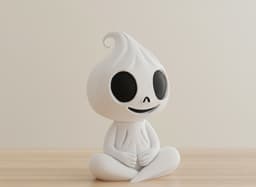 Sitting Cute Ghost 3d model
