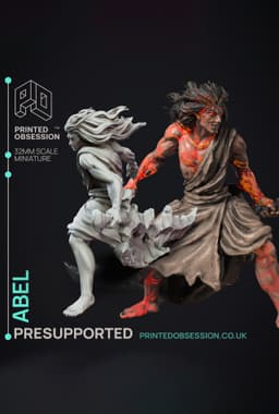 Abel - SCP - PRESUPPORTED - Illustrated and Stats - 32mm scale 3d model