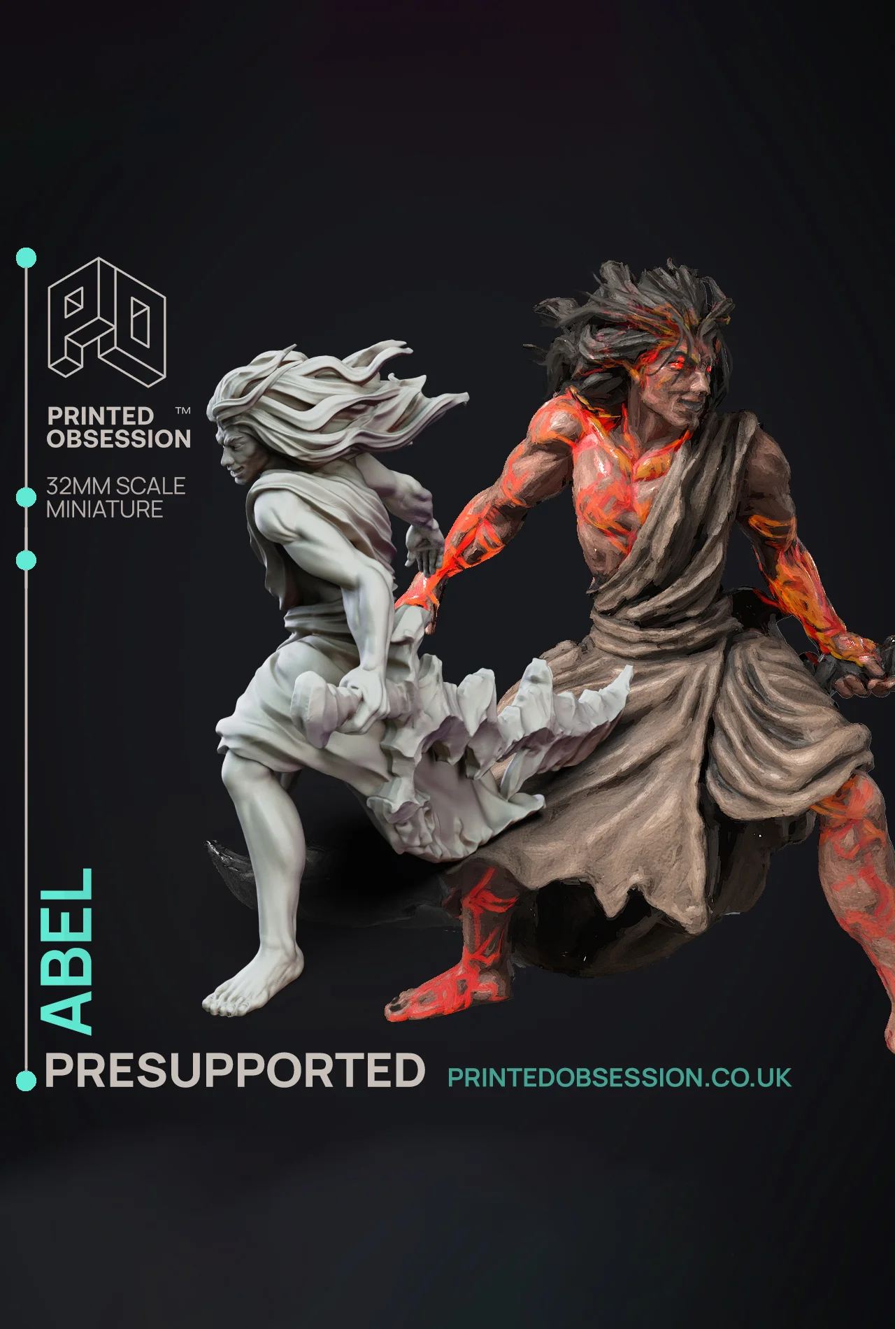 Abel - SCP - PRESUPPORTED - Illustrated and Stats - 32mm scale 3d model