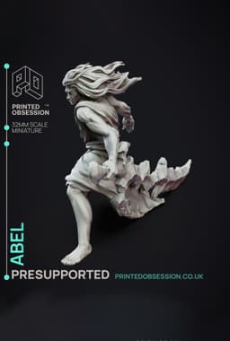Abel - SCP - PRESUPPORTED - Illustrated and Stats - 32mm scale 3d model