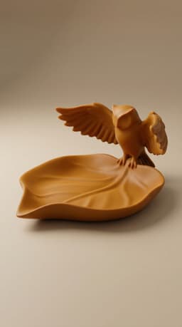 Sculptural Owl Entryway Catchall Tray | Modern Key Holder Organizer Decor 3d model