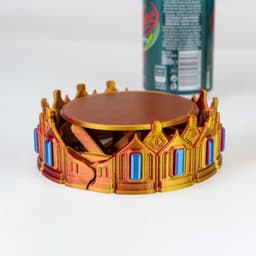Mug Crown: Self-Adjusting Coaster 3d model