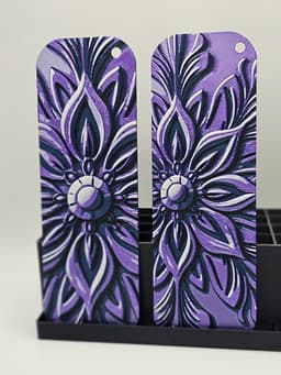 Ornate Floral Bookmarks - set of 2 3d model