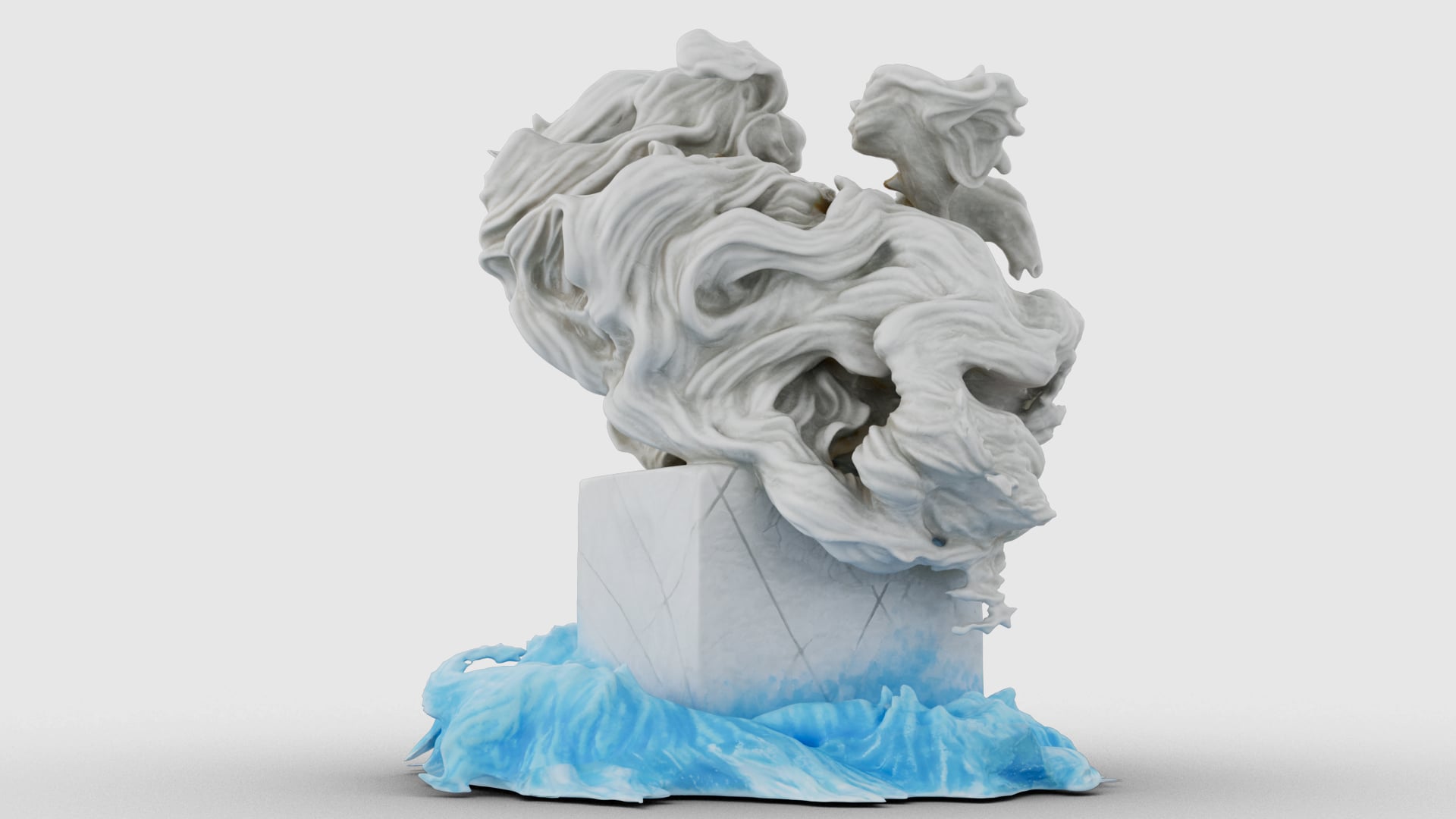 Marble Tempest Sculpture 3d model