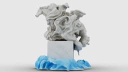 Marble Tempest Sculpture 3d model