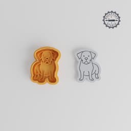 Rottweiler Cookie Cutter & Stamp Set, 6 Pieces, Guard Dog Design, Perfect for Fondant & Cookies, Sizes S/M/L PRODUCT_307 3d model