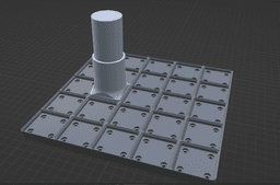 VESA monitor stand arm with Gridfinity base 3d model