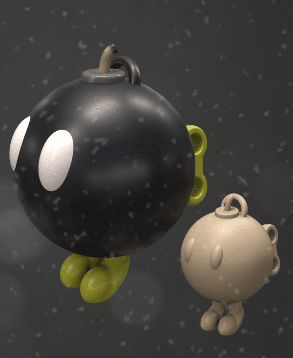 Hanging Mario Bobomb Xmas Tree Decoration 3d model