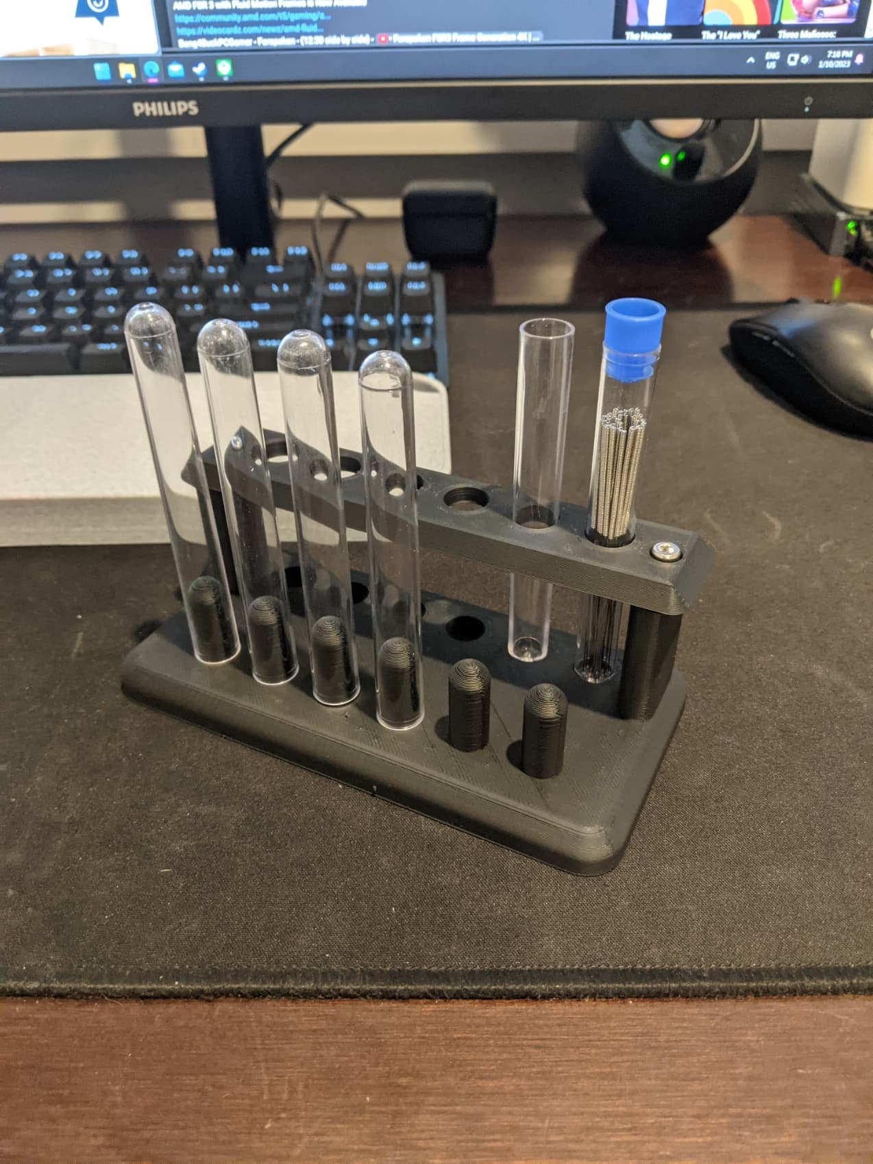 Test Tube Holder for Nozzle Cleaner Tubes 3d model