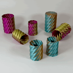Helical Storage Container Organizer Boxes with Cap in 2 Sizes 3d model