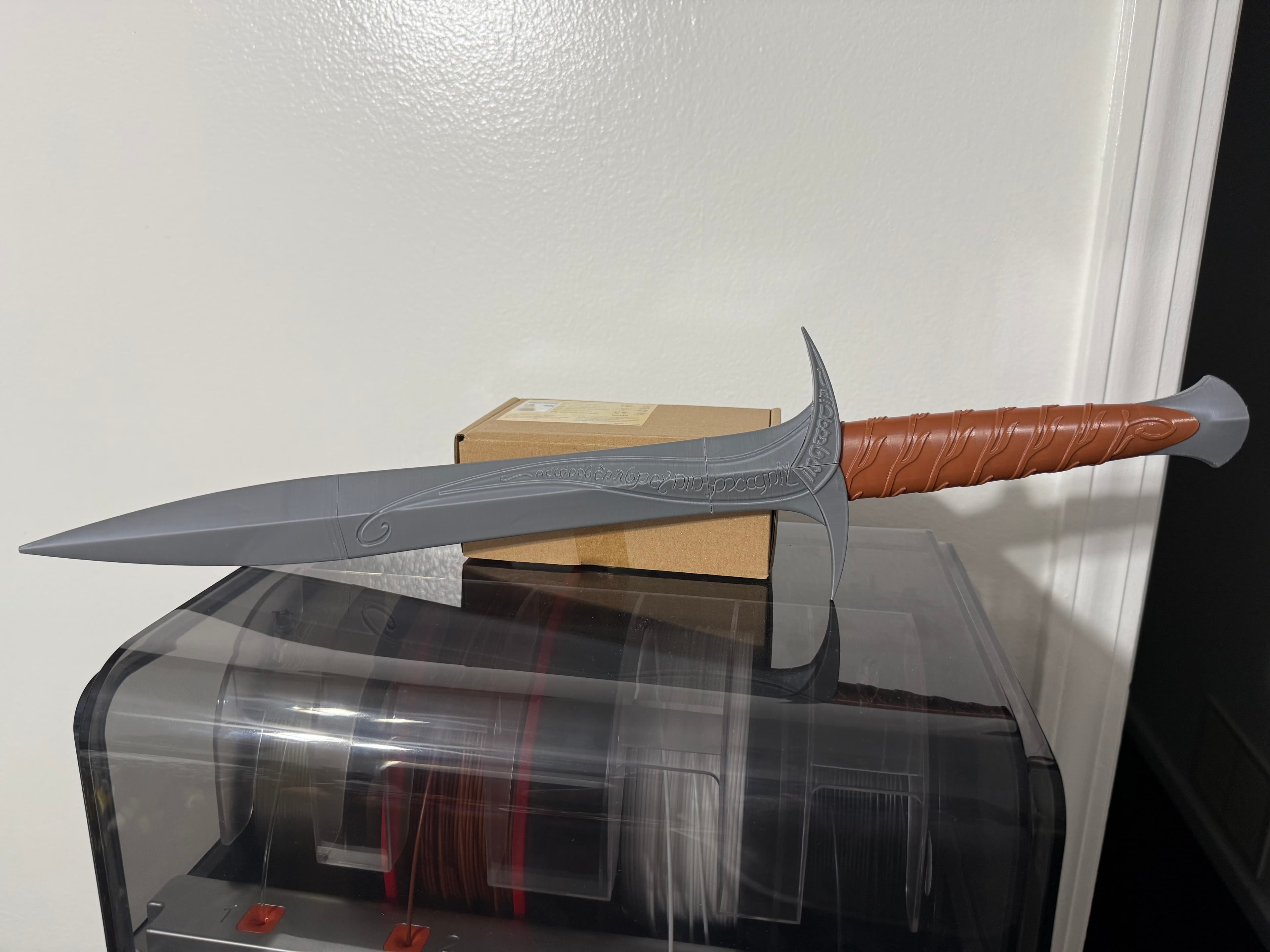 Easy to print and simple to assemble. Printed quickly and then went straight into adventures. Its resting place is of course beside its old friend.
