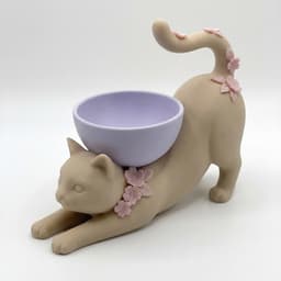Cute Cat Catchall Bowl - Desk Organizer Tray 3d model