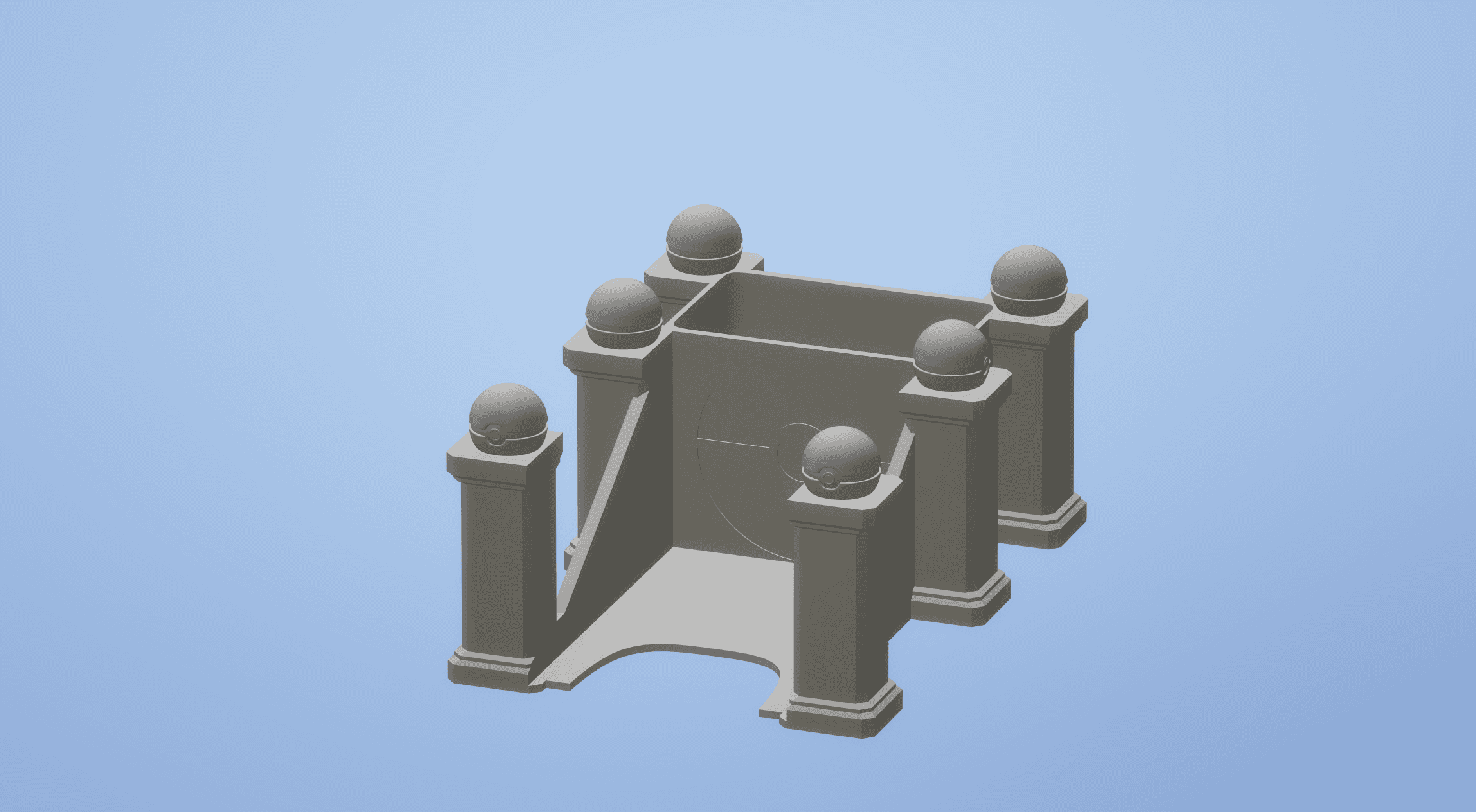 TCG Deck Tray - Pokemon Theme 3d model
