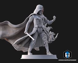 Damaged Darth Vader Figurine - Pose 2 - 3D Print Files 3d model