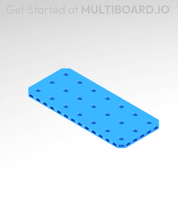 3x7 MU - Small Thread Offset MU - MultiBoard Plate 3d model