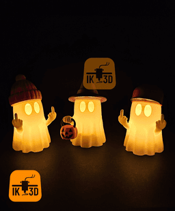 Ghost with Hat Lamps Wave 1 / Easy Print 3d model