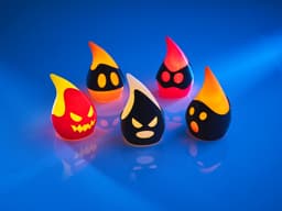 Cute Flame Devil Lights 3d model