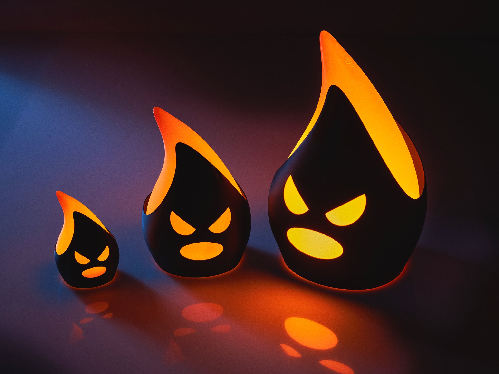 Cute Flame Devil Lights 3d model