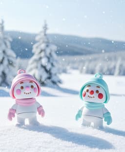 Mini Flexi Snowman 3d model