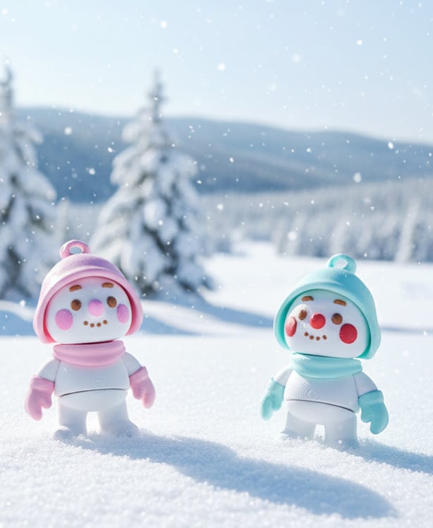 Mini Flexi Snowman 3d model