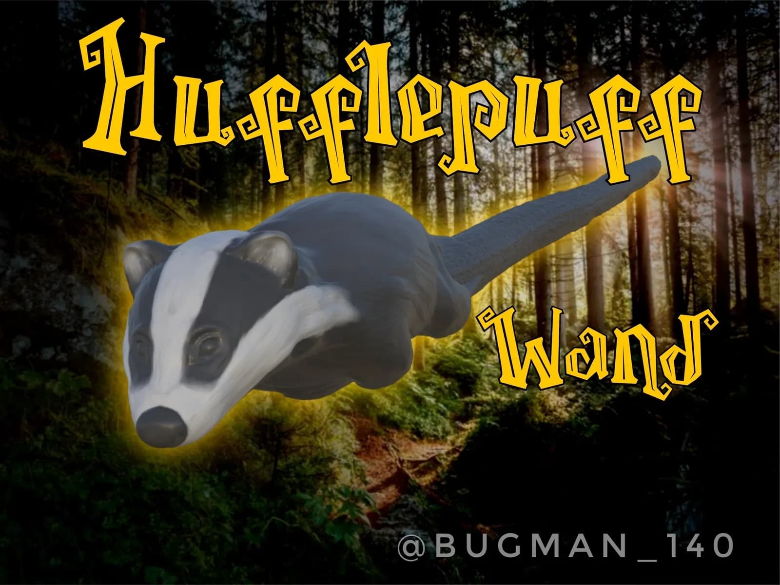 Hufflepuff Wand 3d model
