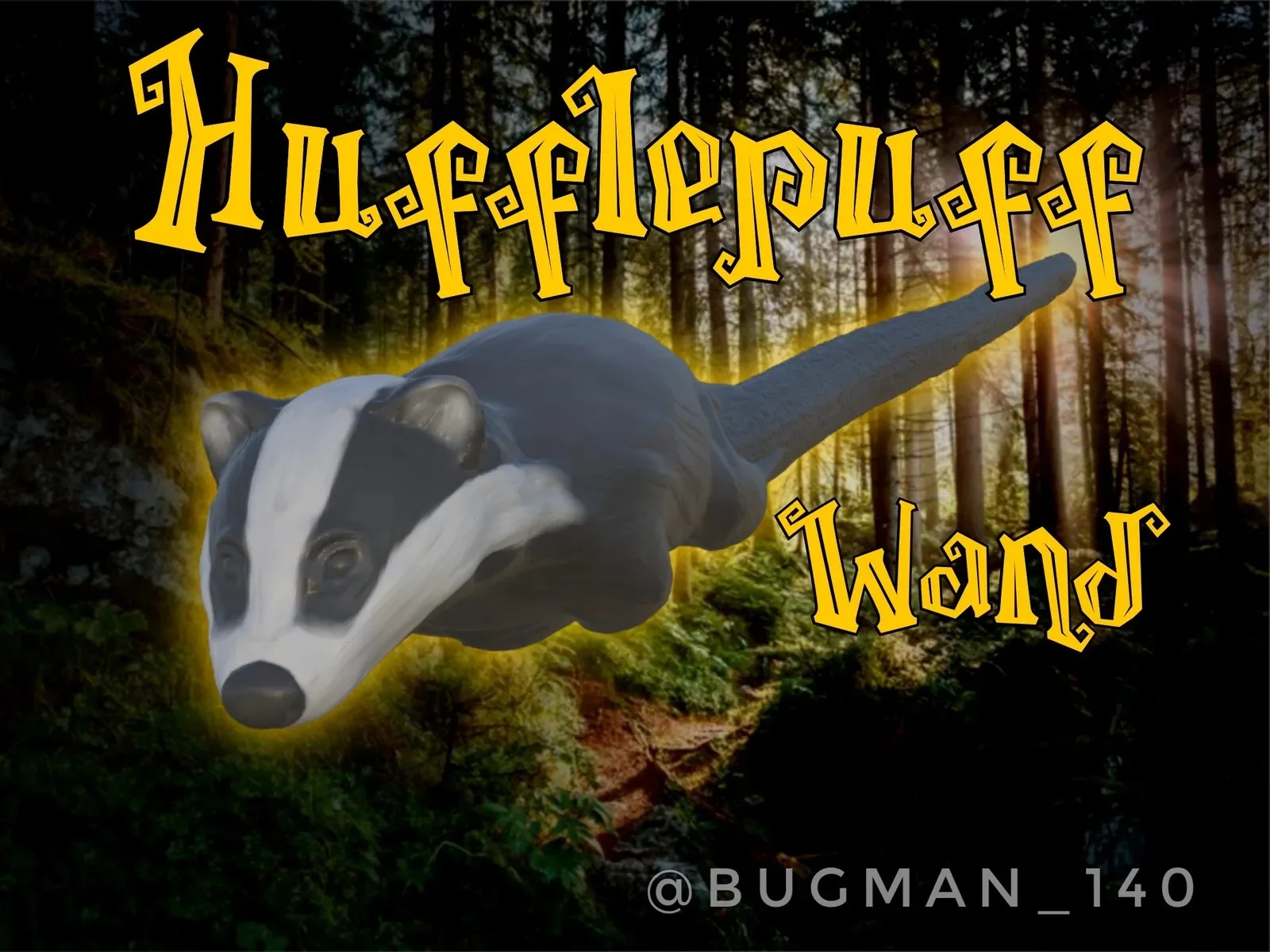 Hufflepuff Wand 3d model