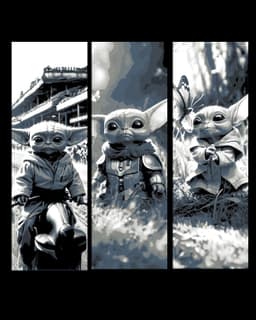Fan Art of Grogu Experiencing Life - Star Wars Universe Set of Bookmarks 3d model