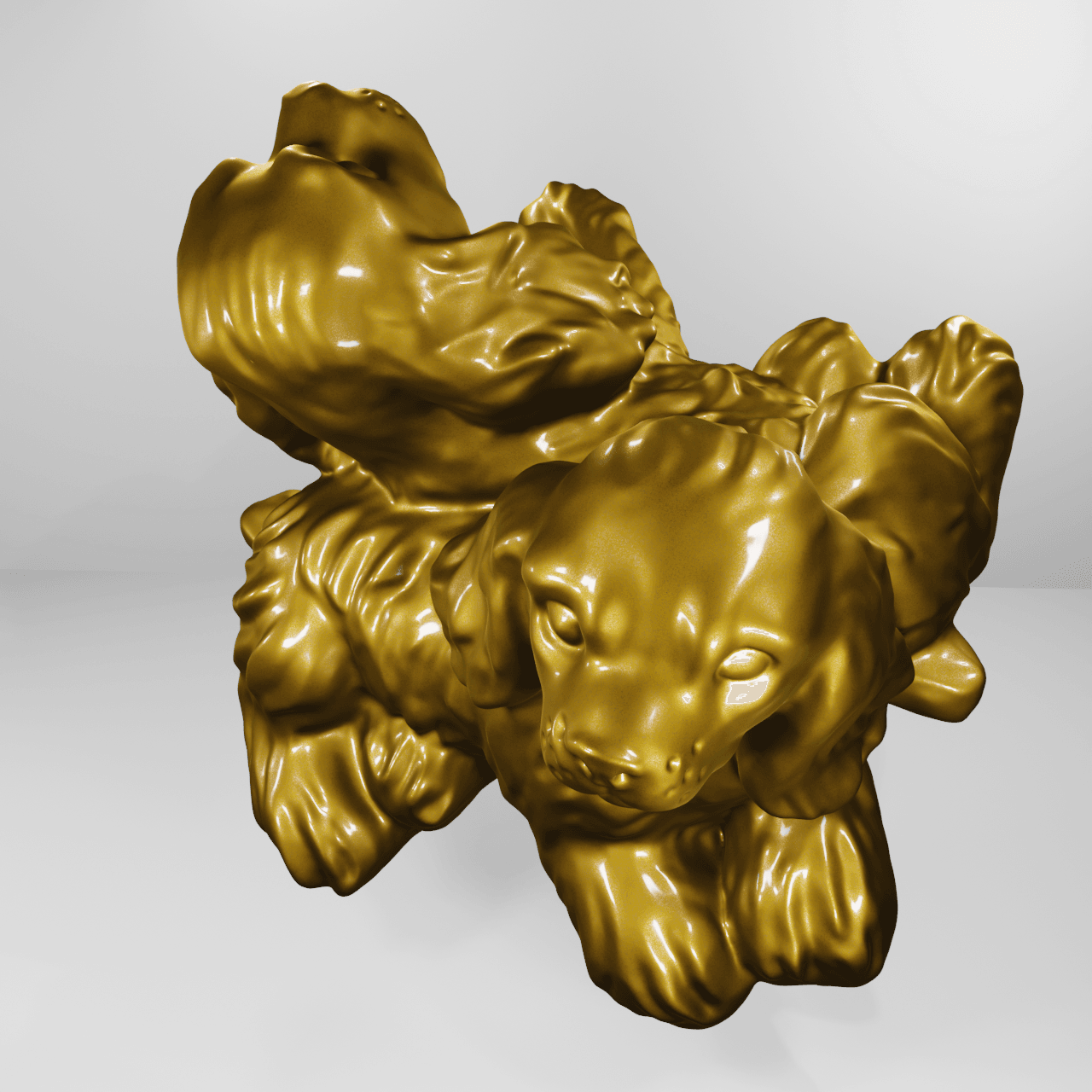 Cocker spaniel friend's 3d model