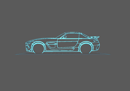 Mercedes - SLS Wall Art 3d model