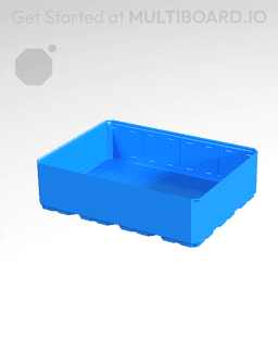 4x3x1 CU - Simple Walls - Multibin Shell 3d model