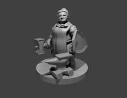 Female Dwarf Blacksmith - Female Dwarf Blacksmith - 3d model render - D&D