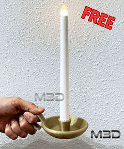 Old Style Candle Holder / no supports / 3md included 3d model