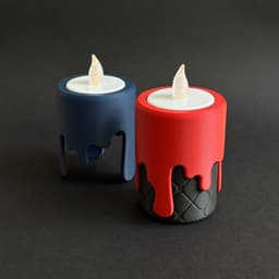 Yet another dripping tealight holder (38 mm) 3d model
