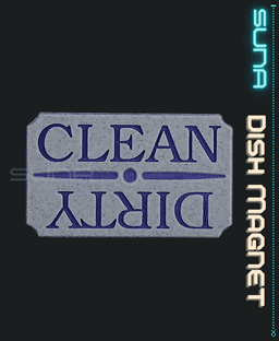 Magnetic Dishwasher Sign - CLEAN | DIRTY 3d model
