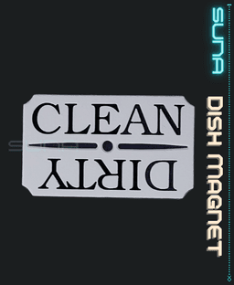Magnetic Dishwasher Sign - CLEAN | DIRTY 3d model