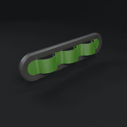 Wall-mounted sunglasses holder 3d model