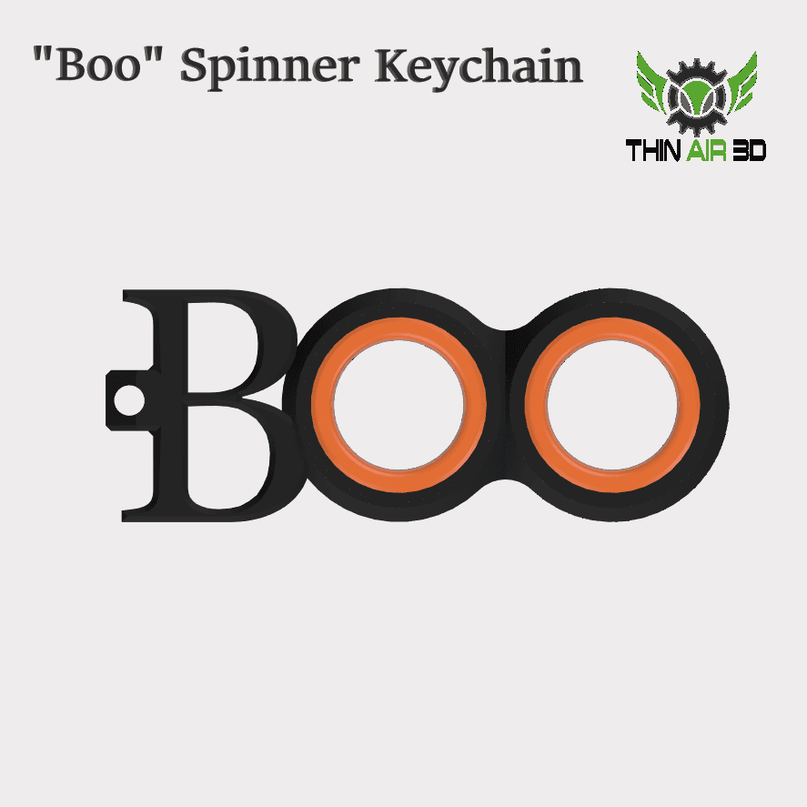 "Boo" Spinner Fidget Keychain  3d model