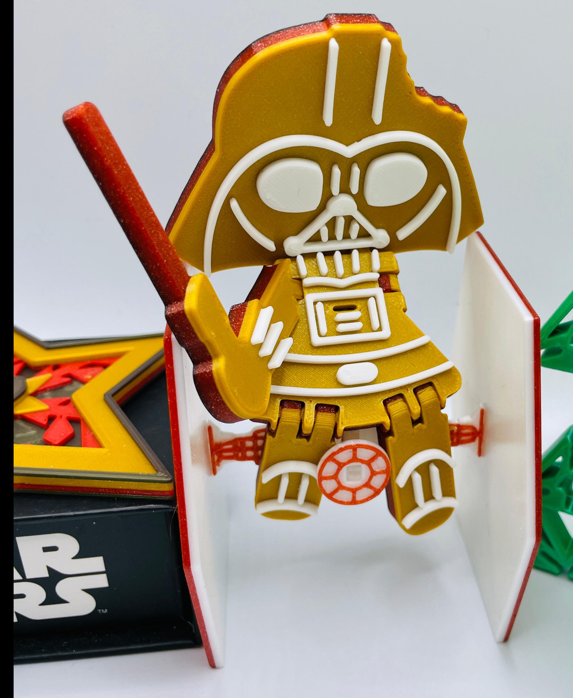 Flexi Gingerbread Darth Vader Ornament 3d model