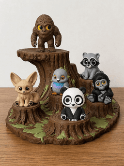 PEEPERZ Forest Tree Display Stand 3d model