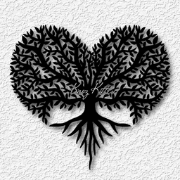 tree of life heart wall art love home decor 3d model