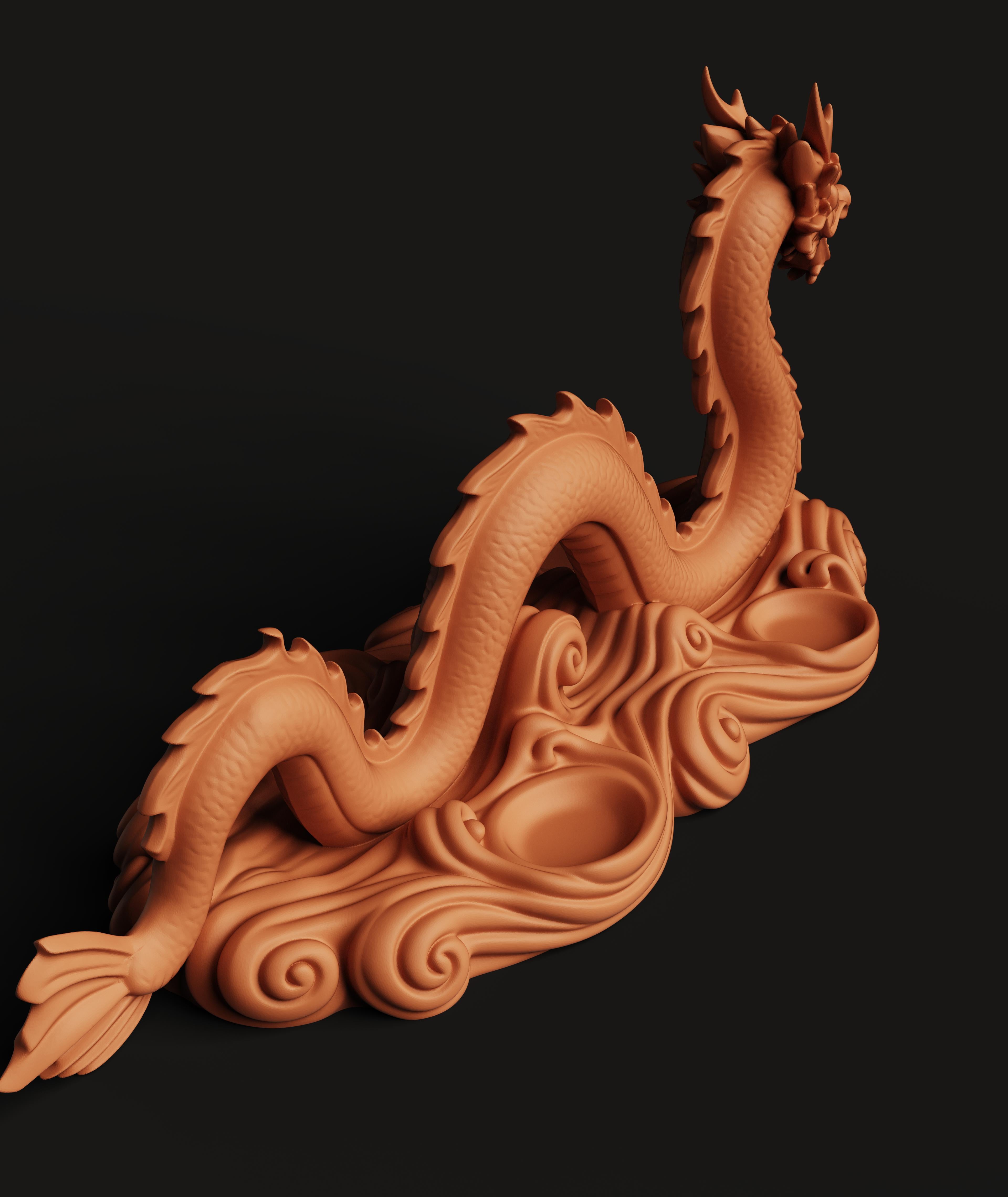 Great Dragon Snack Server | Tabletop Centerpiece | Party Food Display 3d model