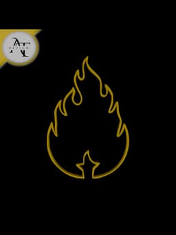 Simple Flame Symbol - 2D Art 3d model
