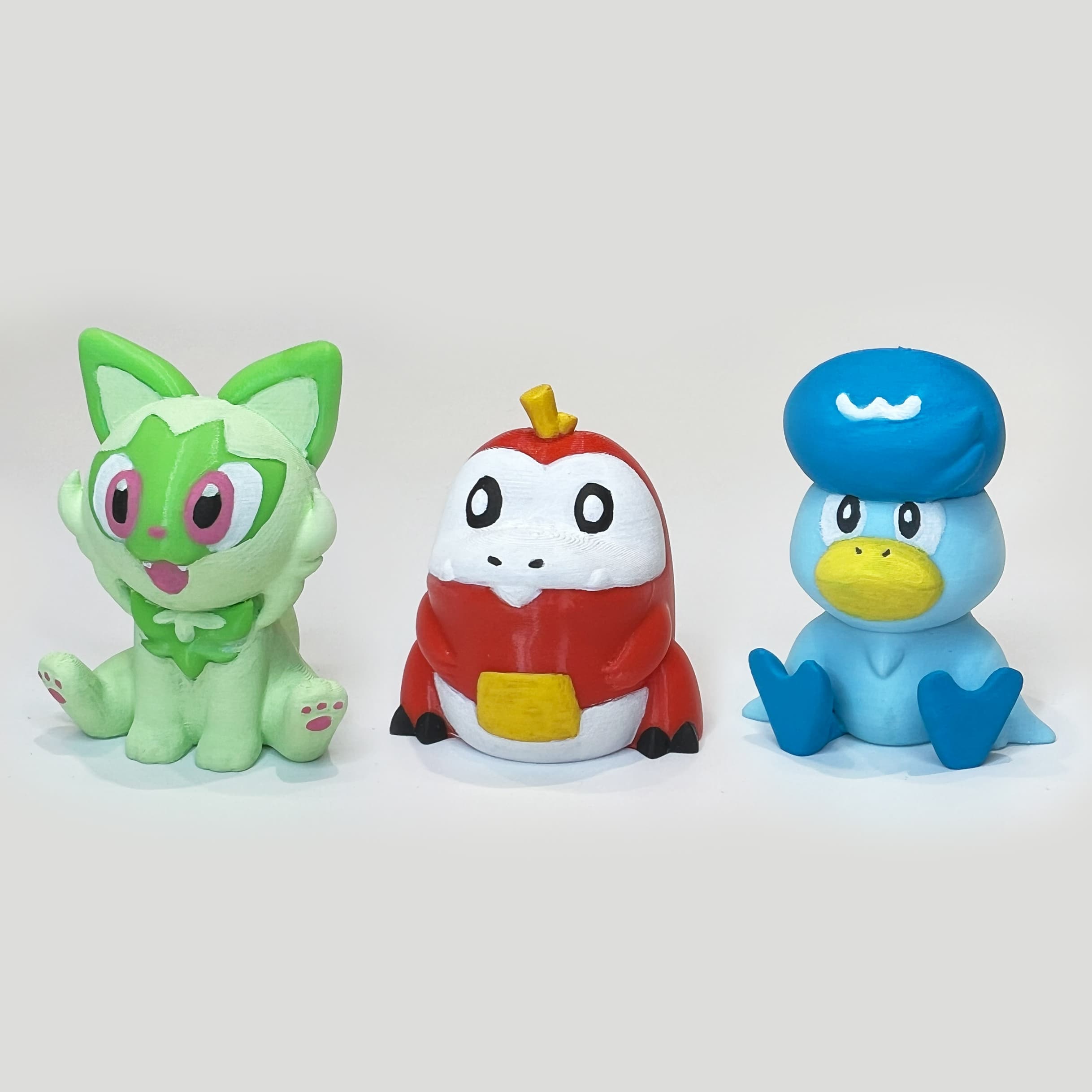 Chibi Fuecoco Sprigatito Quaxly 3d model
