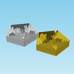 pentagram labyrinth, nestable box (v2) 3d model