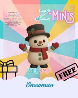 SNOWMAN CHRISTMAS Z-MINI FOR FREE 3d model