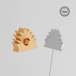 Grass & Garden Cake Pop Mold, Lawn Theme, 2-Piece Set, Plant & Verdant Design for 3D Printing PRODUCT_1252 3d model