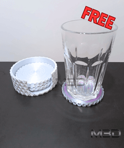 Basic Coaster Set with Holder / no supports / 3mf included 3d model