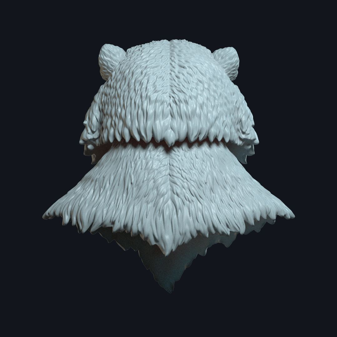 Tiger_Action Figure Head v2 3d model